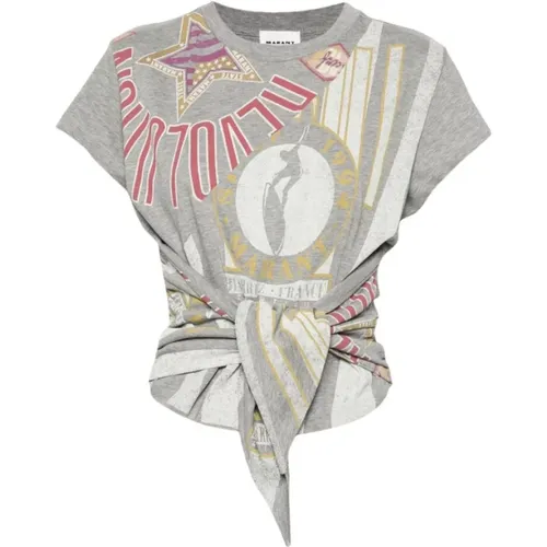 T-Shirt mit Grafikdruck , Damen, Größe: S - Isabel Marant Étoile - Modalova