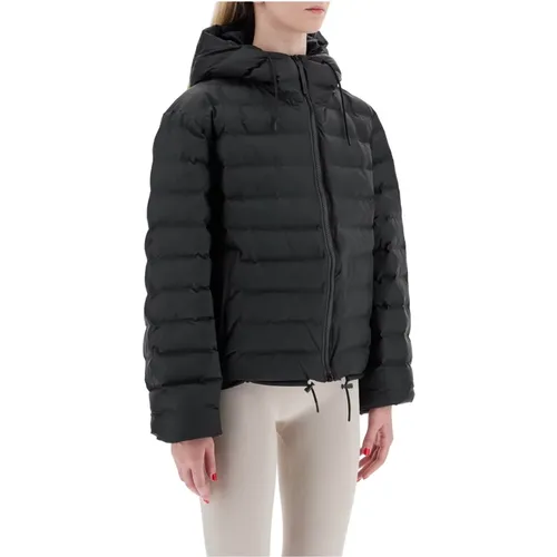 Kurze Unisex Pufferjacke , Damen, Größe: M - Rains - Modalova