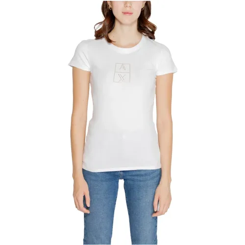 Damen T-Shirt und Tank Top Kollektion , Damen, Größe: S - Armani Exchange - Modalova