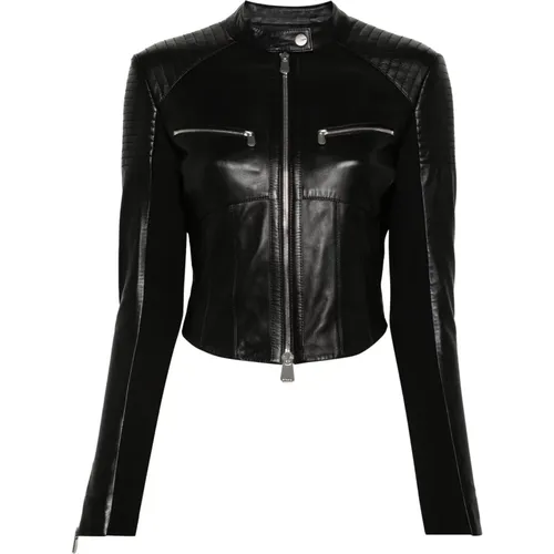 Batman Biker Jacke , Damen, Größe: S - pinko - Modalova