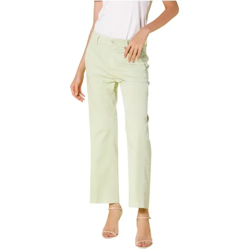 Verdant Grüne Cropped Chino Hose , Damen, Größe: 2XS - Mason's - Modalova