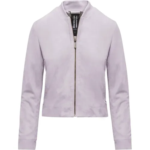 Twig Suede Leather Jacket , female, Sizes: XS, S, L, XL, 2XL, M - BomBoogie - Modalova