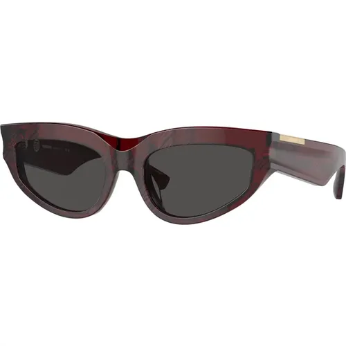 Stilvolle Sonnenbrille in Blauton , unisex, Größe: 55 MM - Burberry - Modalova
