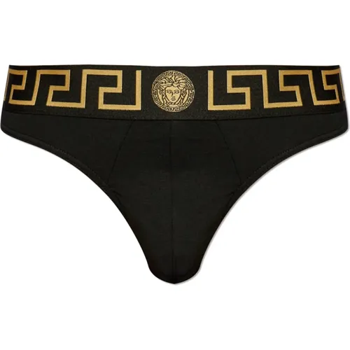 Cotton Thong Panties , male, Sizes: S, L, XL, M - Versace - Modalova