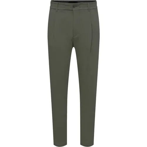 Herren Chino Hose in Grün mit Stretch , Herren, Größe: W34 L34 - drykorn - Modalova