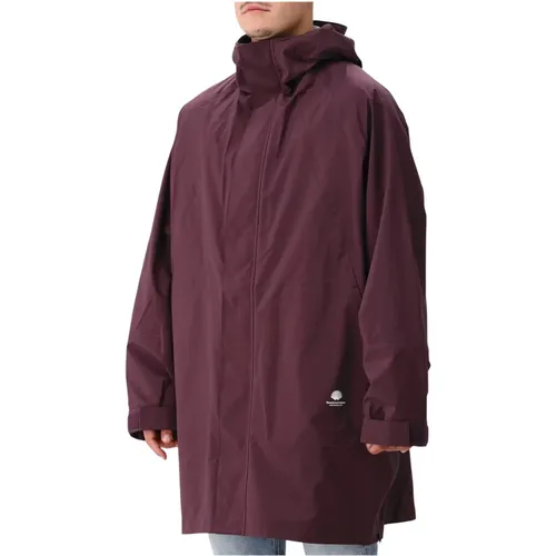 Bordeaux Regenjacke mit Kapuze - New Amsterdam Surf Association - Modalova