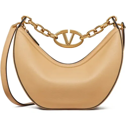 VLogo Moon Chain Small Hobo Bag , female, Sizes: ONE SIZE - Valentino Garavani - Modalova