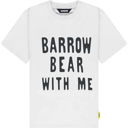 Jersey T-Shirt mit Buchstabenprint , unisex, Größe: L - Barrow - Modalova