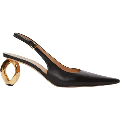 Chain Heel Leather Slingback Sandals , female, Sizes: 6 UK, 5 UK, 4 UK, 4 1/2 UK, 5 1/2 UK, 3 UK - JW Anderson - Modalova