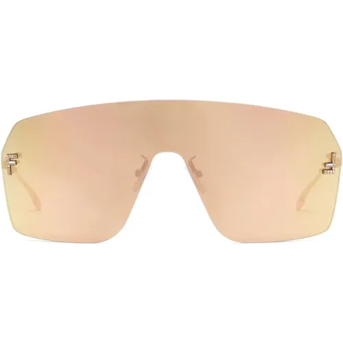Crystal Large Sunglasses , female, Sizes: ONE SIZE - Fendi - Modalova