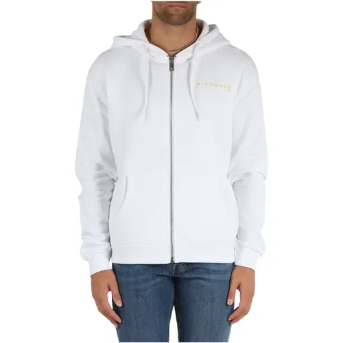 Zip Hoodie in Cotton Blend , male, Sizes: XL, M, L - Richmond - Modalova