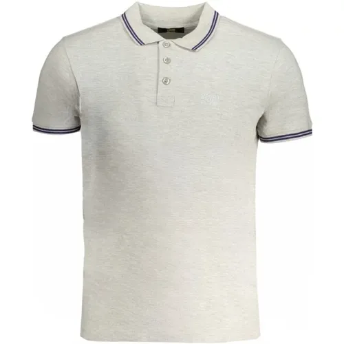 Graues Baumwoll-Poloshirt mit kurzen Ärmeln - Cavalli Class - Modalova