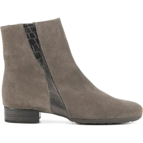 Taupe Wildleder Stiefeletten , Damen, Größe: 37 EU - Gabor - Modalova