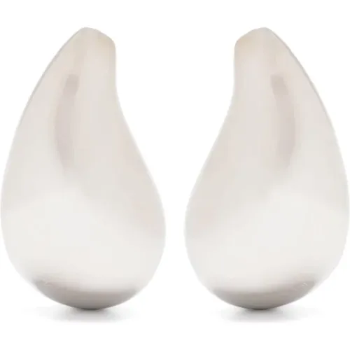 Silver Drop Clip Earrings Teardrop Style , female, Sizes: ONE SIZE - Courrèges - Modalova