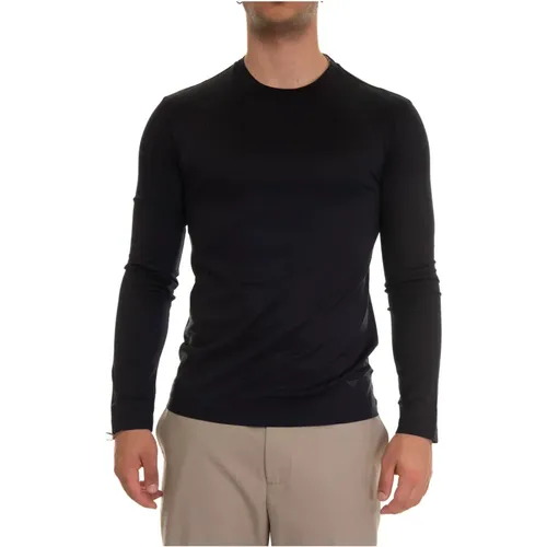 Slim Fit Langarm T-Shirt , Herren, Größe: 2XL - Emporio Armani - Modalova