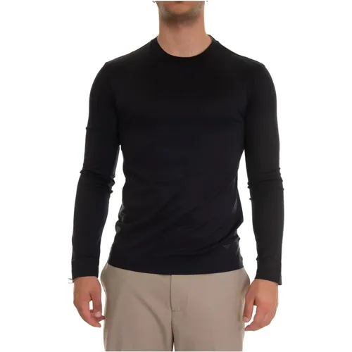 Slim Fit Langarm T-Shirt , Herren, Größe: XL - Emporio Armani - Modalova