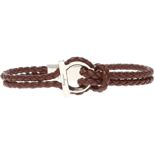 Braided bracelet , male, Sizes: ONE SIZE - Salvatore Ferragamo - Modalova