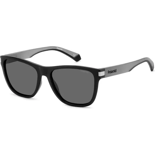 Matte Black Grey Sunglasses - Polaroid - Modalova