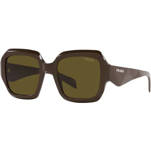 Dunkelgrün/Dunkelbraune Sonnenbrille,Weiße/Dunkelgraue Sonnenbrille,Sunglasses,Schildpatt/Dunkelbraune Sonnenbrille - Prada - Modalova