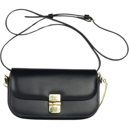 Vintage Chic Leather Clutch Bag , female, Sizes: ONE SIZE - A.p.c. - Modalova