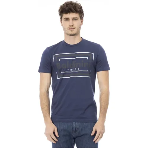 Trend T-shirt mit Logo-Muster , Herren, Größe: XL - Baldinini - Modalova