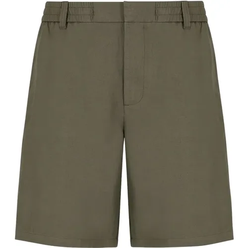 Linen Blend Shorts , male, Sizes: W30, W32, W31, W34, W33 - Armani Exchange - Modalova