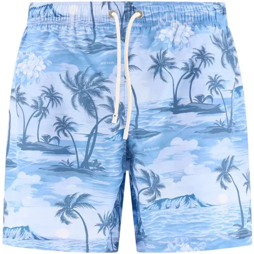 Sunset Swimshorts Polyester , female, Sizes: L, XL, M, S - Palm Angels - Modalova