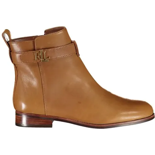 Polyester Boots with Side Zip , female, Sizes: 5 UK, 8 UK, 7 UK - Ralph Lauren - Modalova