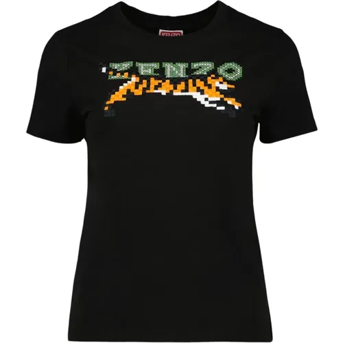 Pixel T-shirt , Damen, Größe: M - Kenzo - Modalova