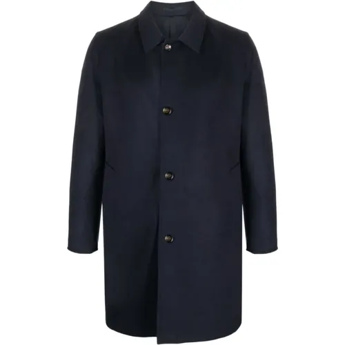 Navy Cashmere Coat , male, Sizes: 2XL, 4XL - Kired - Modalova