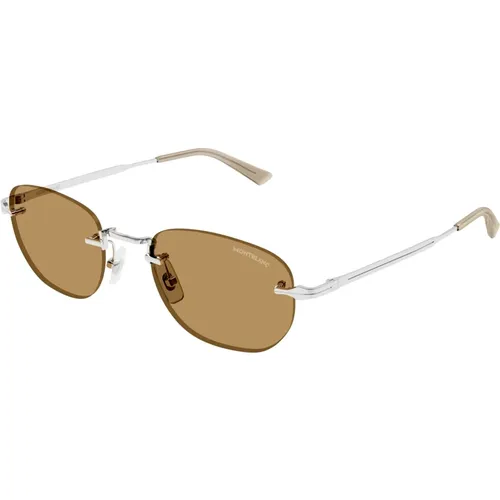 Zeitlose Luxus-Sonnenbrille , Herren, Größe: 53 MM - Montblanc - Modalova
