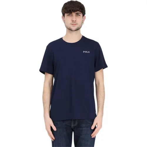 Navy Cruise T-Shirt mit weißem Logo , Herren, Größe: 2XL - Ralph Lauren - Modalova