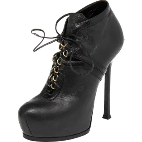 Pre-owned Leder boots , Damen, Größe: 37 EU - Yves Saint Laurent Vintage - Modalova
