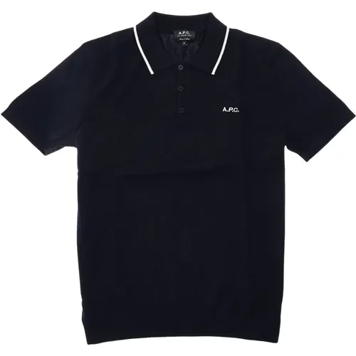 Cotton Polo Shirt with Logo Embroidery , male, Sizes: M - A.p.c. - Modalova