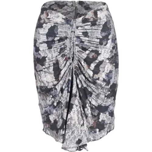 Metallic Silk Ruched Mini Skirt , female, Sizes: M - Isabel Marant Pre-owned - Modalova