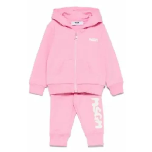 Kinder Trainingsanzug Zip Hoodie Fleece Hose,Kinder Tracksuit Zip Hoodie Fleece Hose - MSGM - Modalova