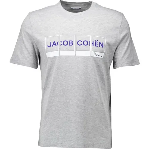 Light Grey T-Shirt for Men , male, Sizes: L, M - Jacob Cohën - Modalova