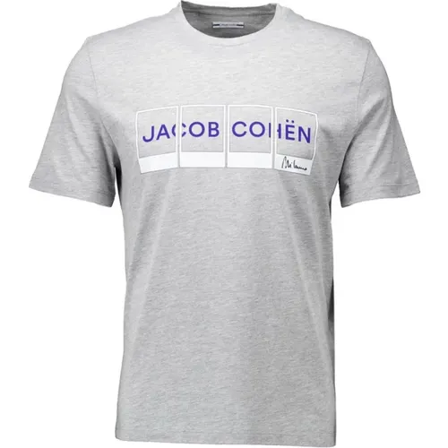 Light Grey T-Shirt for Men , male, Sizes: XL, L, M - Jacob Cohën - Modalova