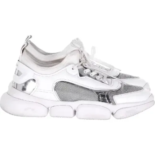 Pre-owned Leather sneakers , female, Sizes: 6 UK - Moncler Pre-owned - Modalova
