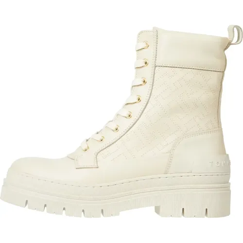 Boots with laces , female, Sizes: 6 UK - Tommy Hilfiger - Modalova