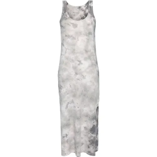 Grey Tie-Dye Sleeveless Maxi Dress , female, Sizes: M, L - majestic filatures - Modalova