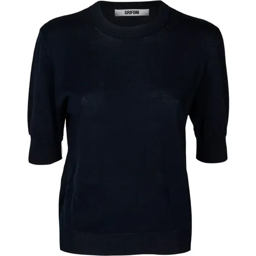 Women's Cotton Crewneck T-Shirt , female, Sizes: 2XS - Mauro Grifoni - Modalova