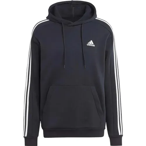 Essential Fleece 3 Bandas Kapuzenpullover , Herren, Größe: M - Adidas - Modalova