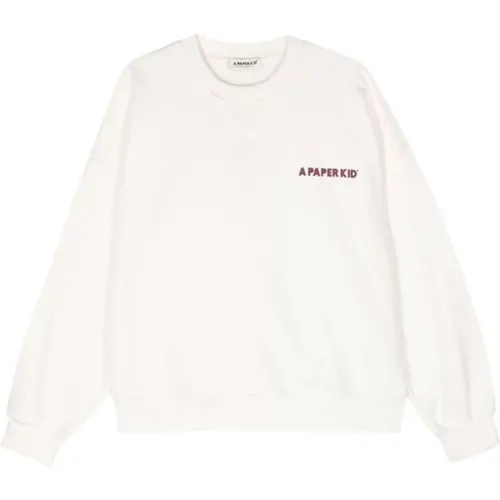 Sweatshirt aus Baumwoll-Jersey mit Logo-Print , Herren, Größe: XS - A Paper Kid - Modalova