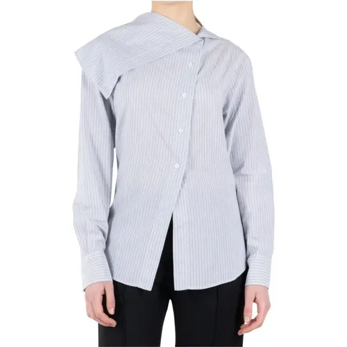 Blau-Weißes Regular Fit Hemd , Damen, Größe: S - Acne Studios - Modalova