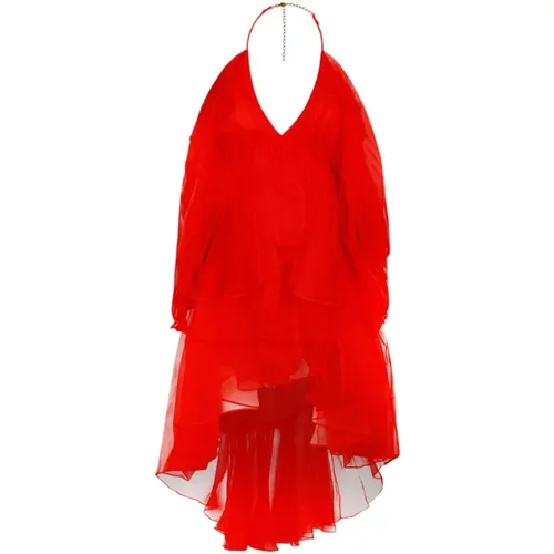 Silk Ruffled Dress , female, Sizes: 2XS - Zimmermann - Modalova