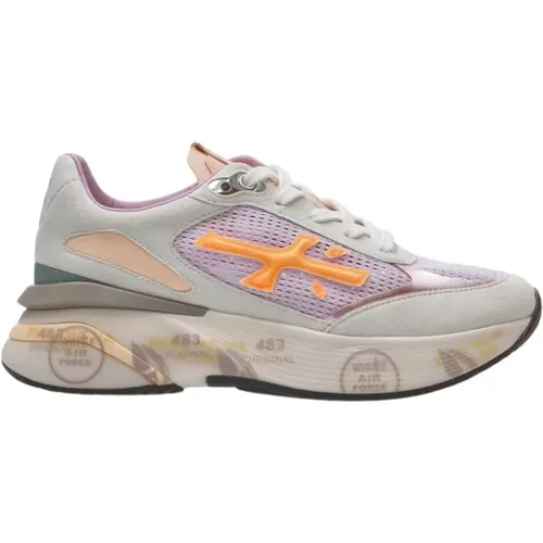 Moerund Lilas Mesh Orange Logo Sneakers , female, Sizes: 2 UK - Premiata - Modalova