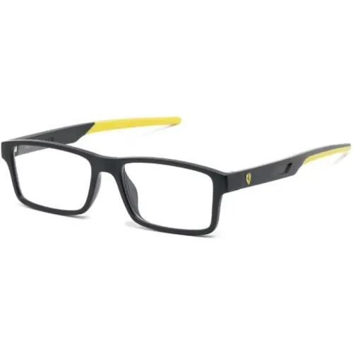 Klassische Schwarze Optische Brille , Herren, Größe: 55 MM - Ferrari - Modalova