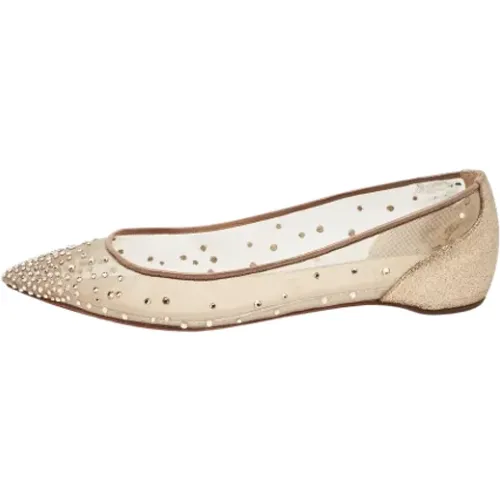 Pre-owned Gittergewebe flats - Christian Louboutin Pre-owned - Modalova