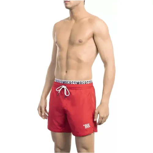 Swim Shorts with Branding , male, Sizes: L, XL, 2XL, S, M - Bikkembergs - Modalova